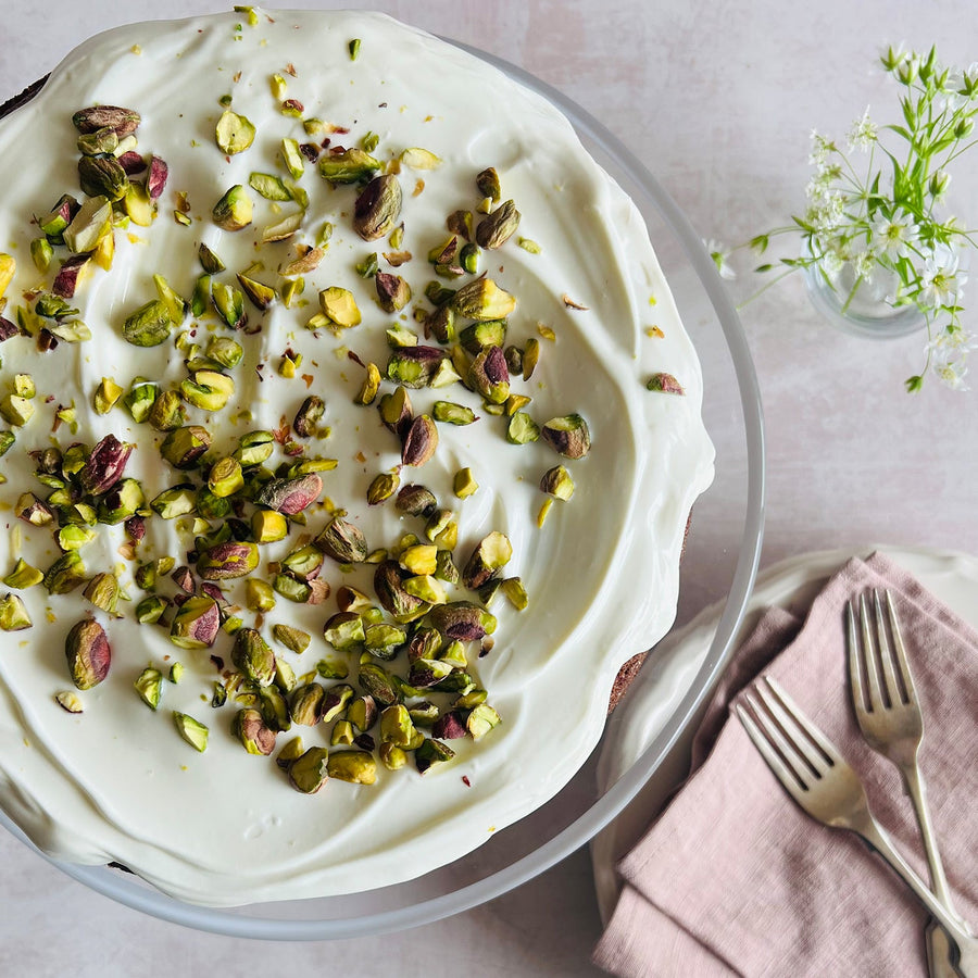 Zitronen-Pistazien-Kuchen mit Olivenöl