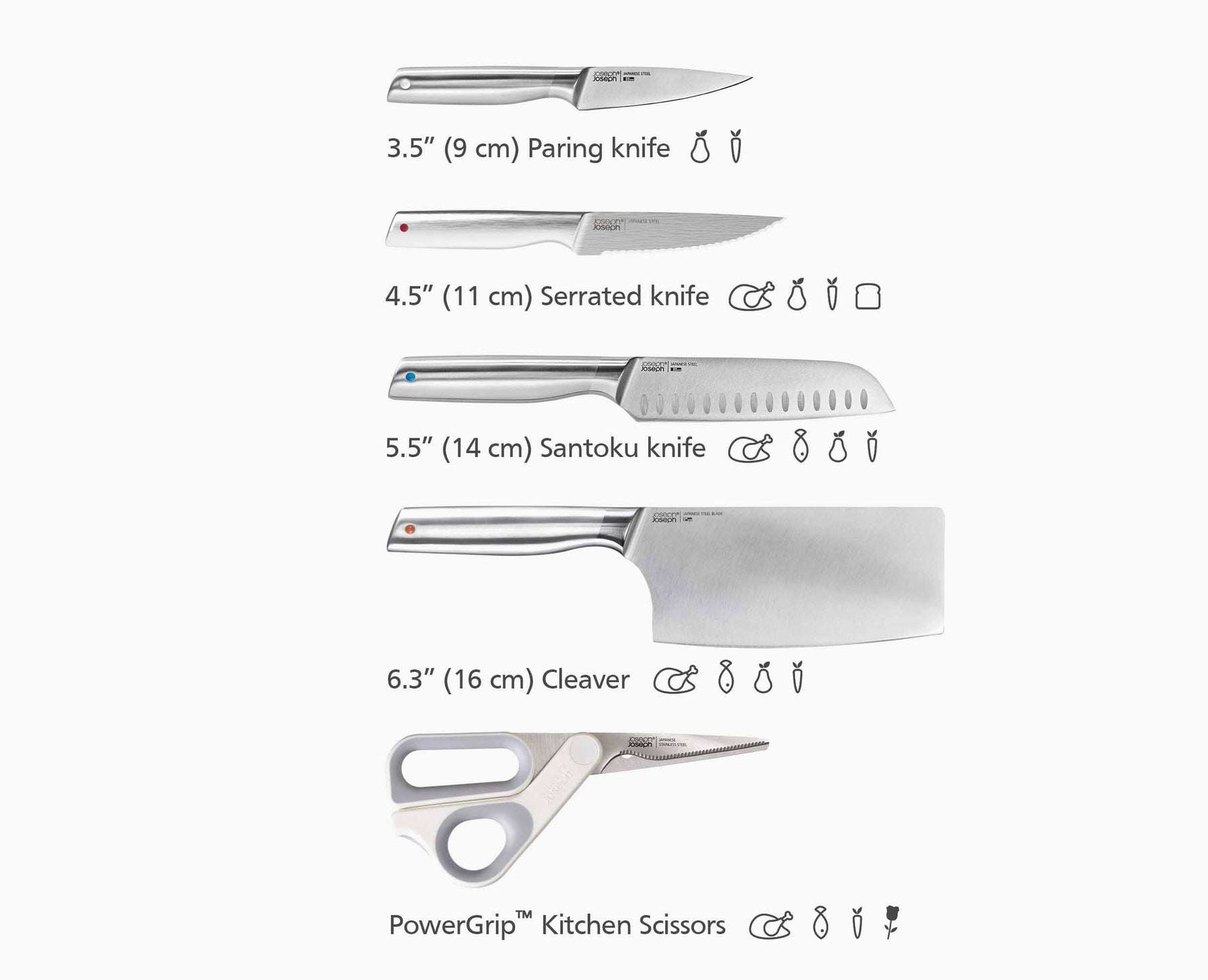 Elevate™ Fusion 5-piece Knife & Scissor Set with Beechwood Block - 10577 - Image 10