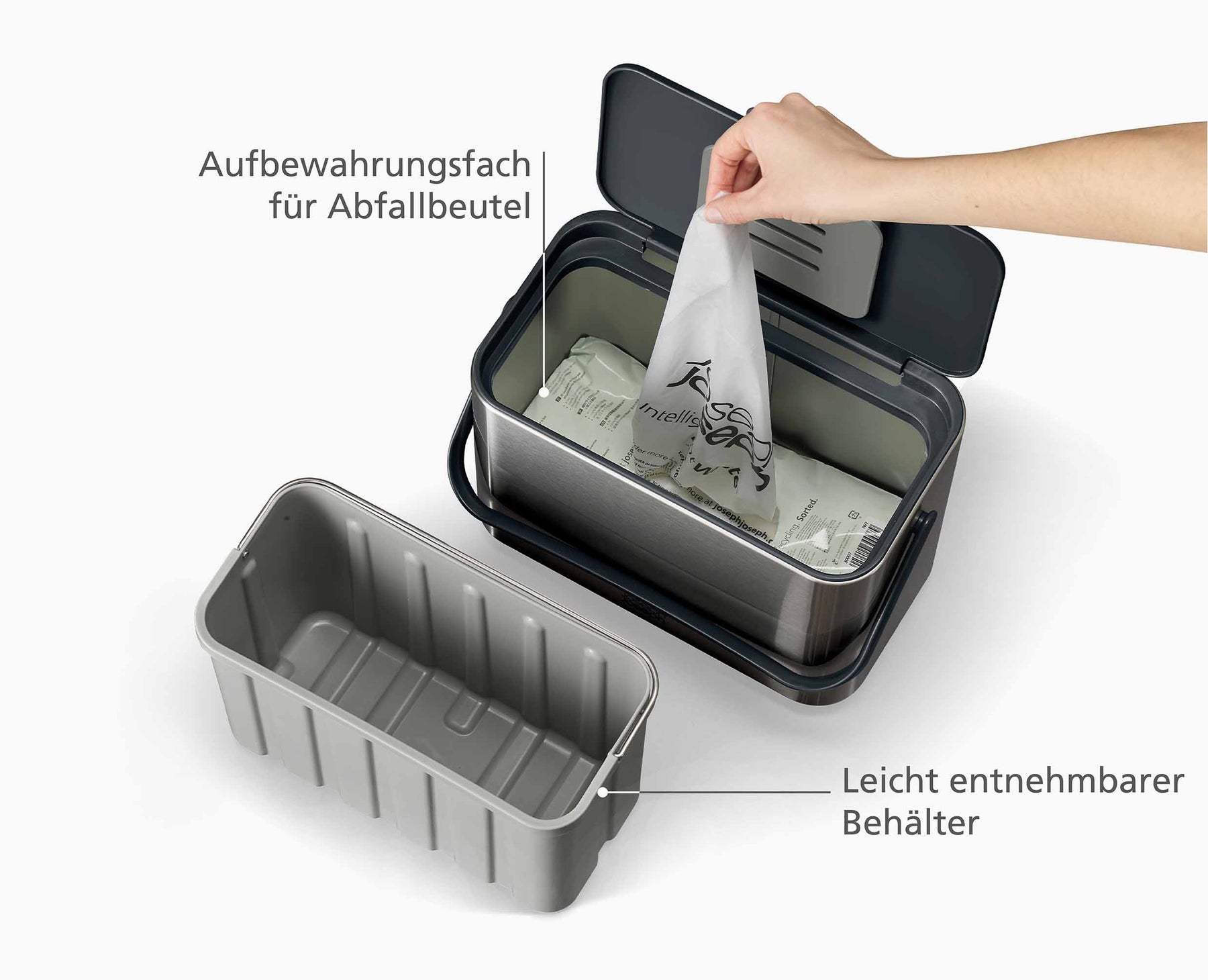 Collect™ 4L Stainless-steel Food Waste Caddy - 30145 - INFO