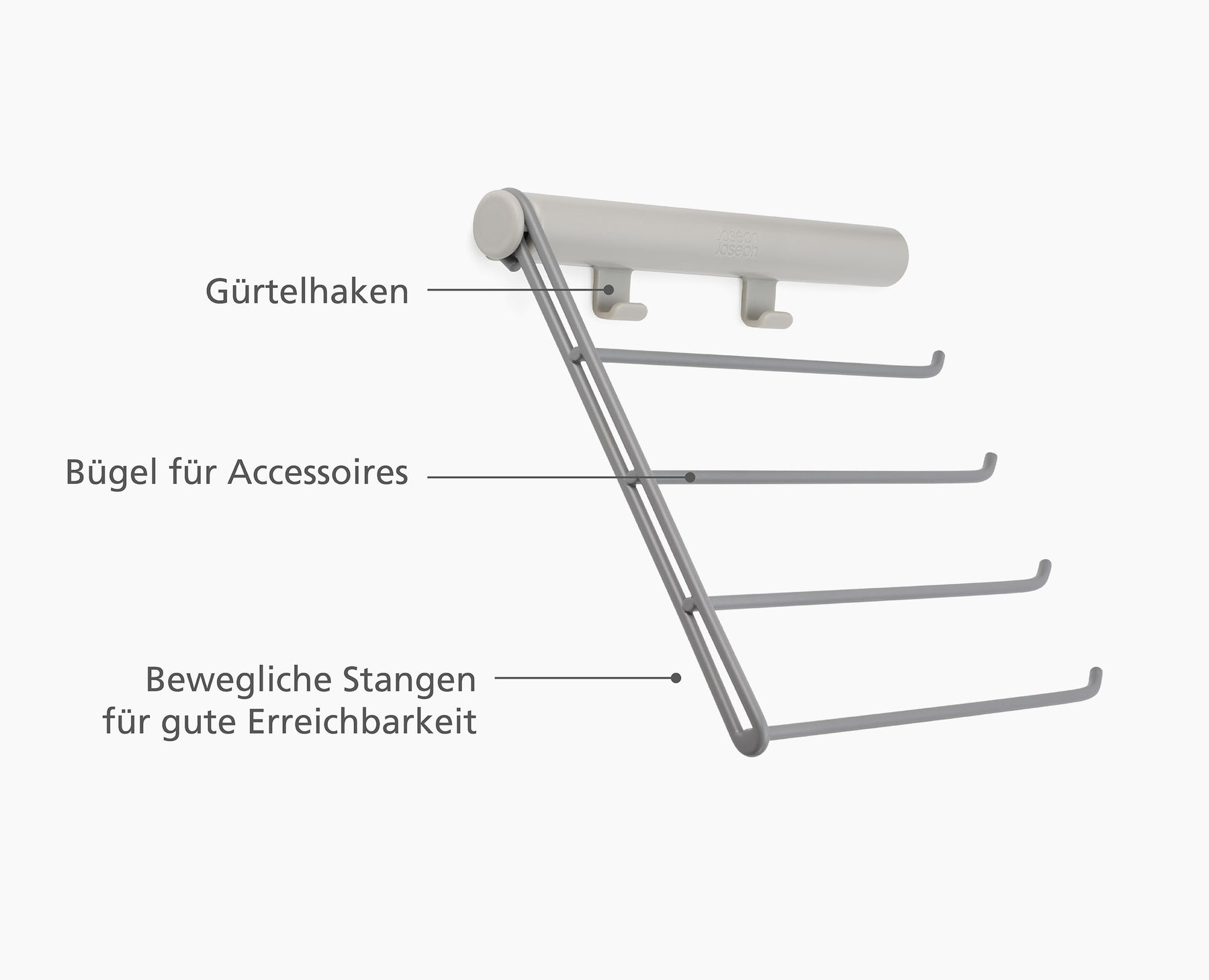 Orderly™ Belt, Tie & Scarf Hanging Rail - 55005 - INFO
