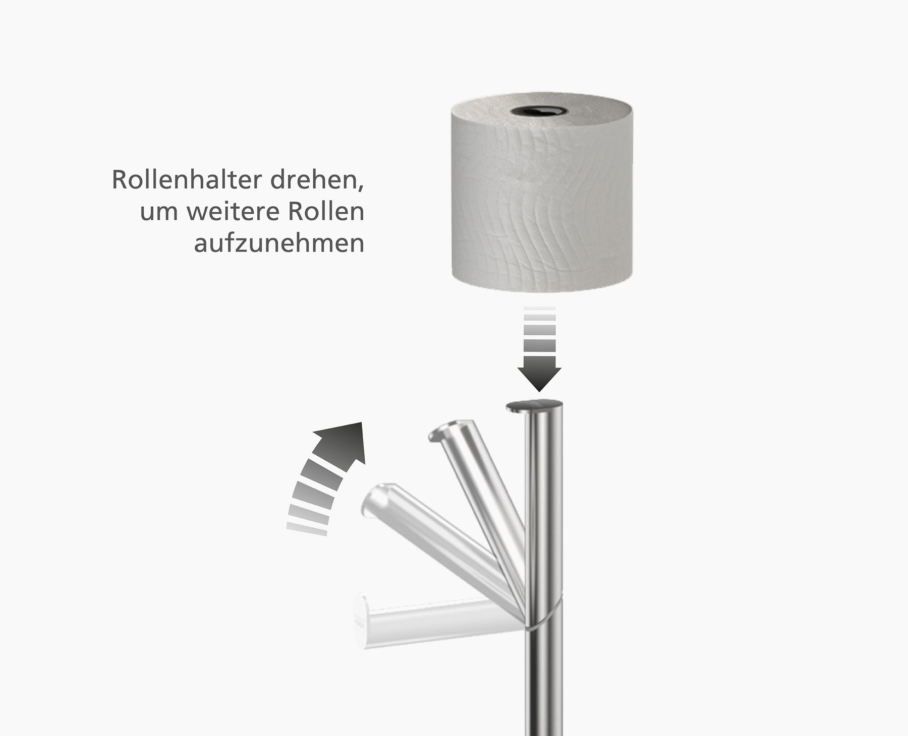 Easystore™ Luxe 2-in-1 Toilet Roll Stand - 70594 - INFO