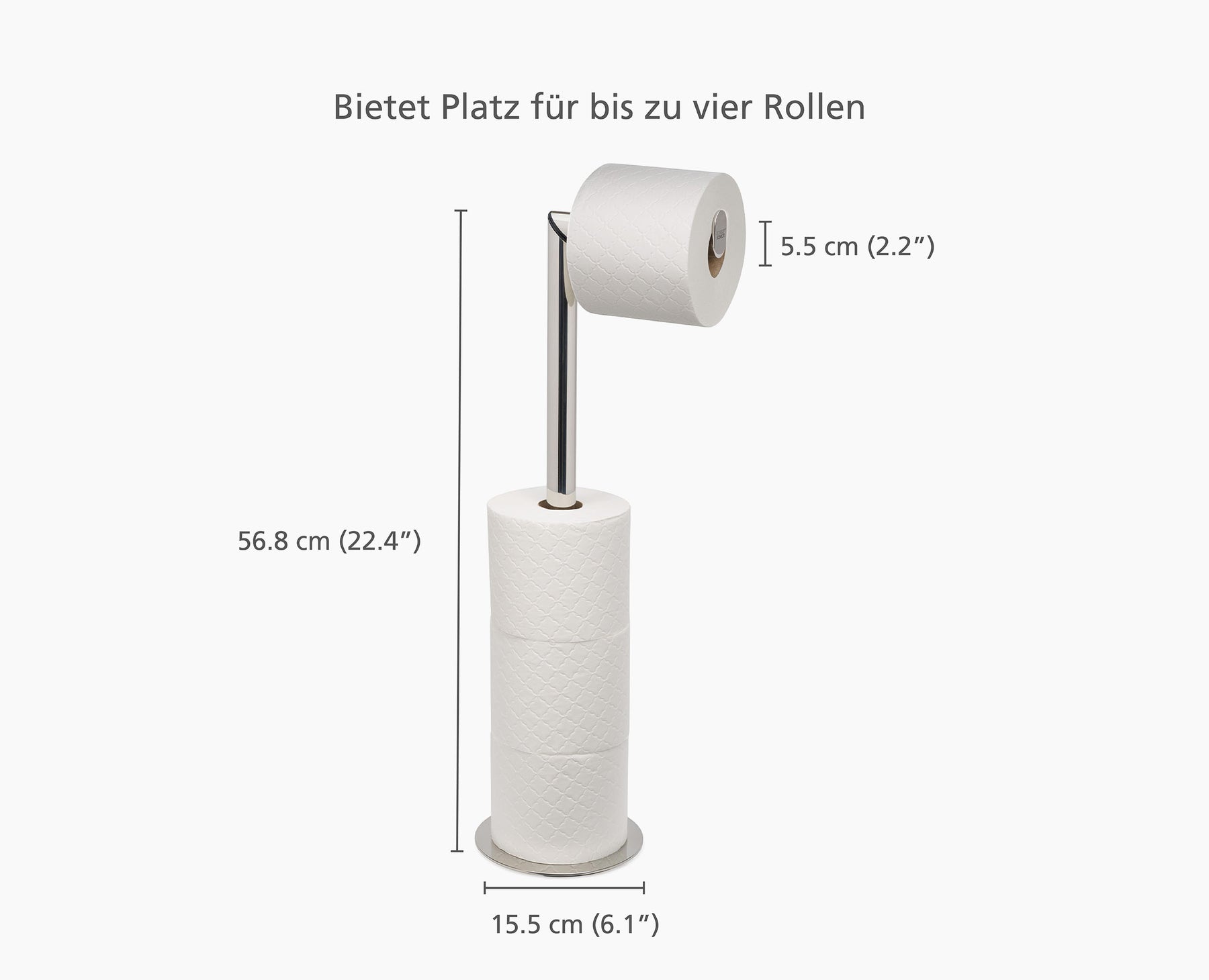 Easystore™ Luxe 2-in-1 Toilet Roll Stand - 70594 - DIMS