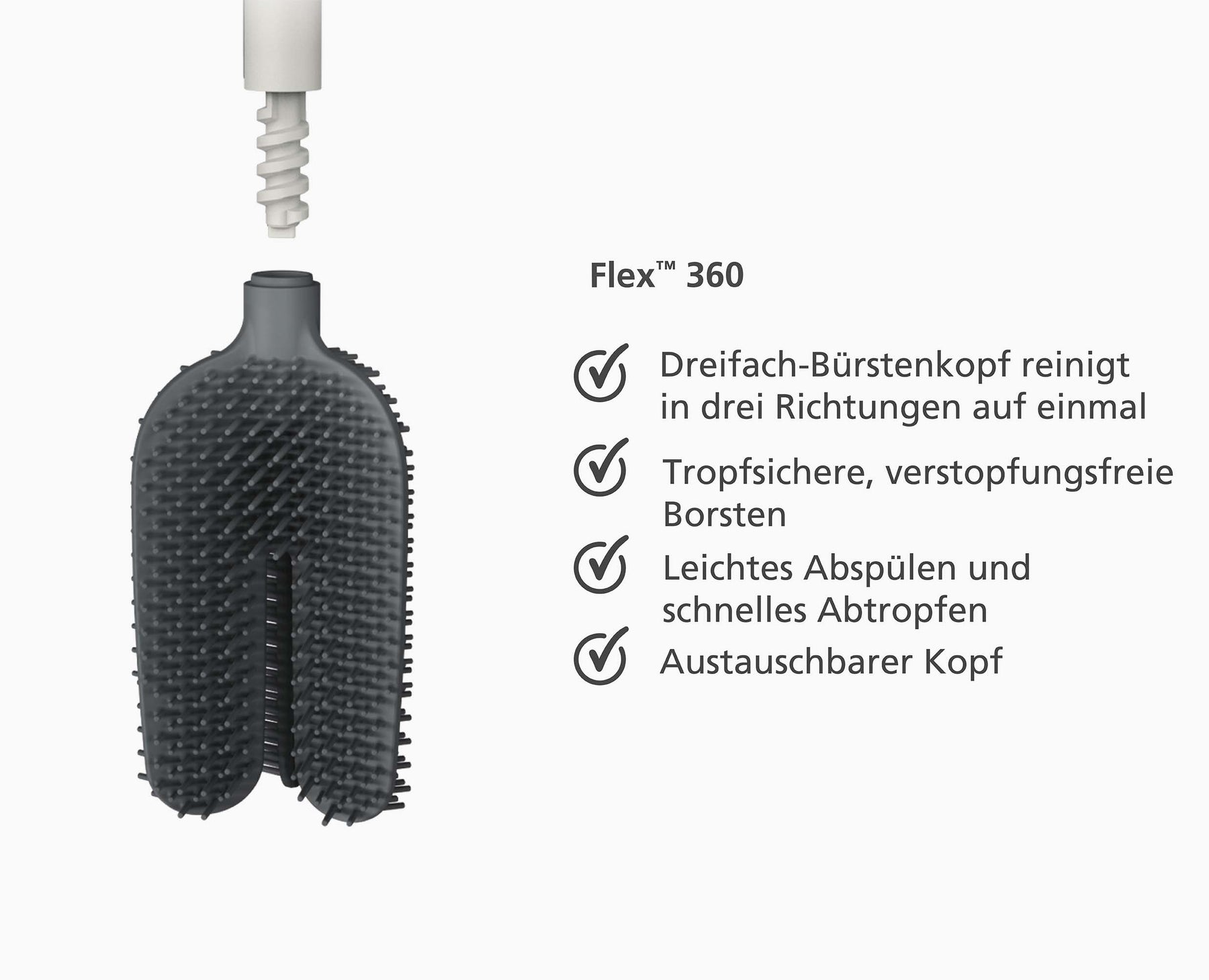 Flex™ 360 Matt Toilet Brush - 70597 - INFO1