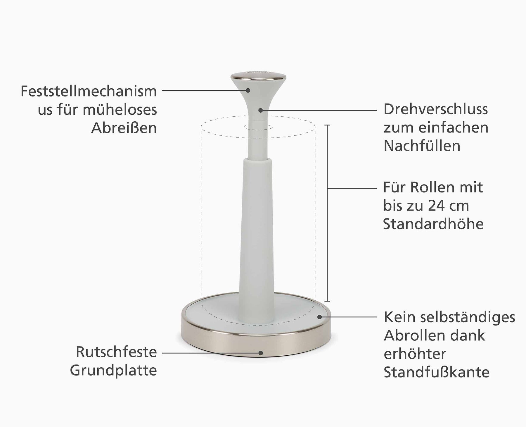 Push&Tear™ Easy-tear Kitchen Roll Holder - 851688 - INFO