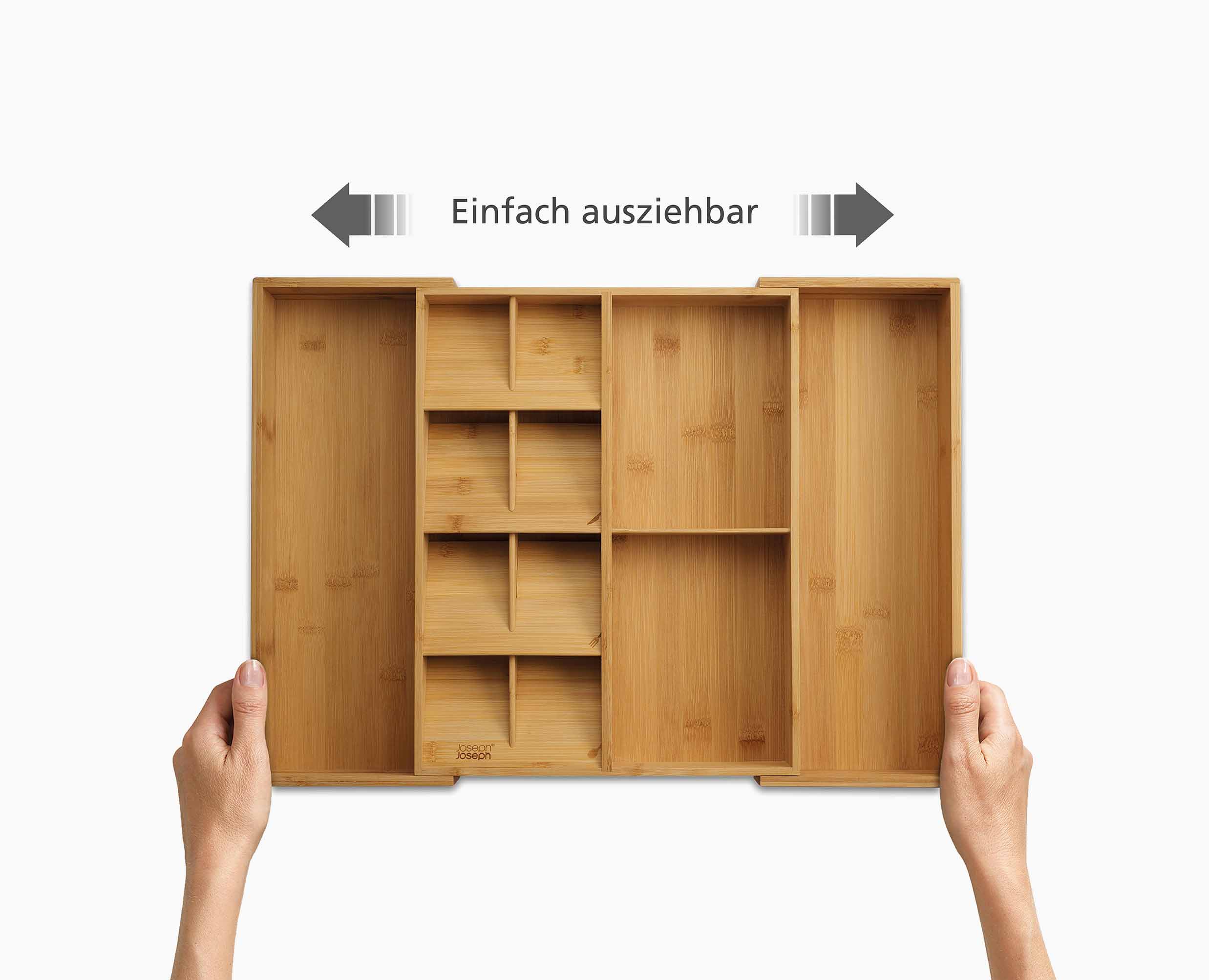 DrawerStore™ Bamboo Expanding Cutlery Organiser - 851696 - INFO