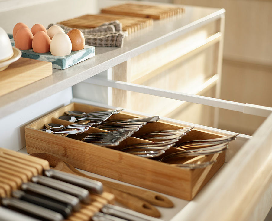 DrawerStore™ Bamboo Large Cutlery Organiser - 851697 - Image 2