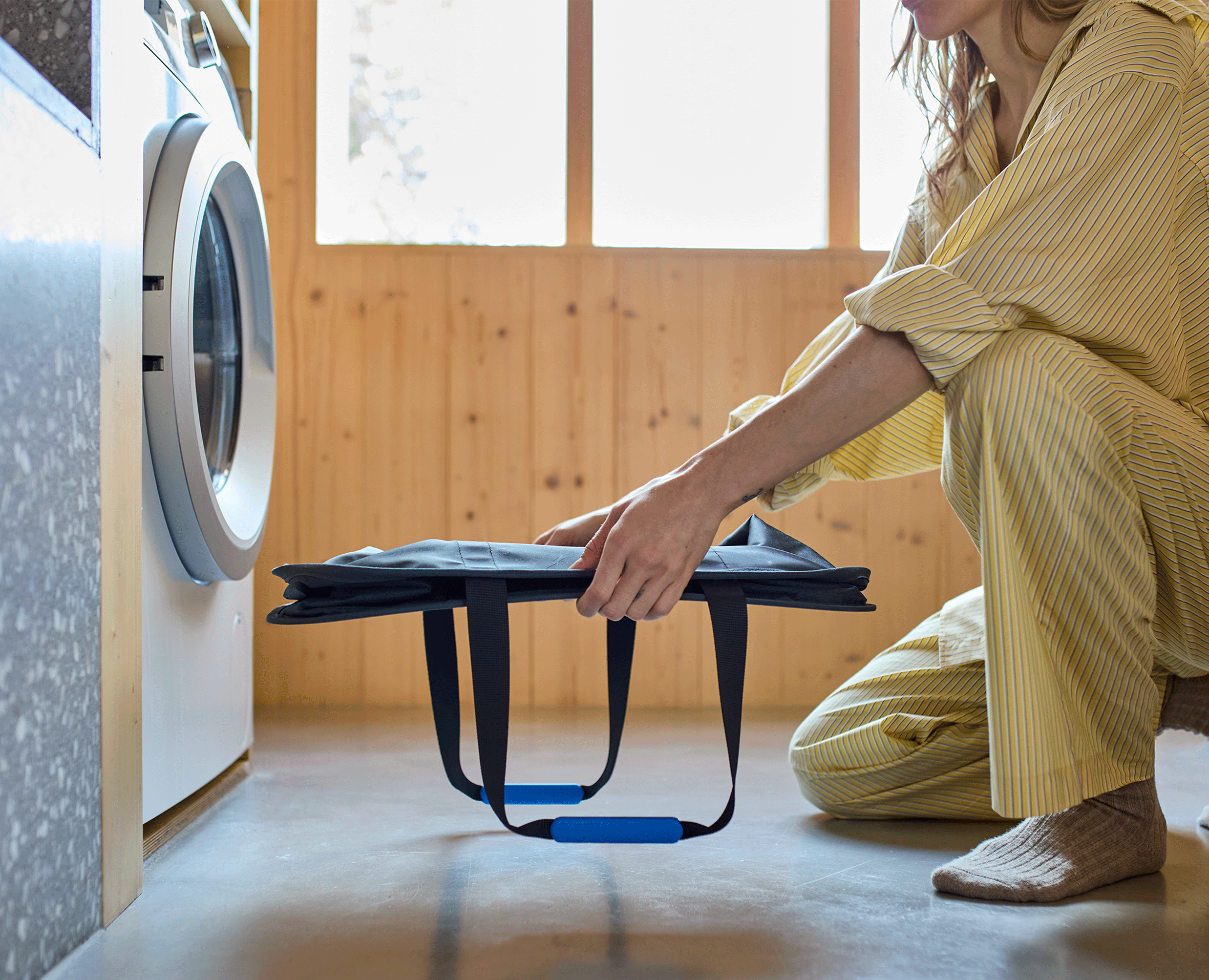 2-piece Black Tota 90L & Hold-All Laundry Basket Set