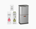 Totem Max 60L Stainless-steel Waste & Recycling Bin Starter Set - BU00030 - Image 1