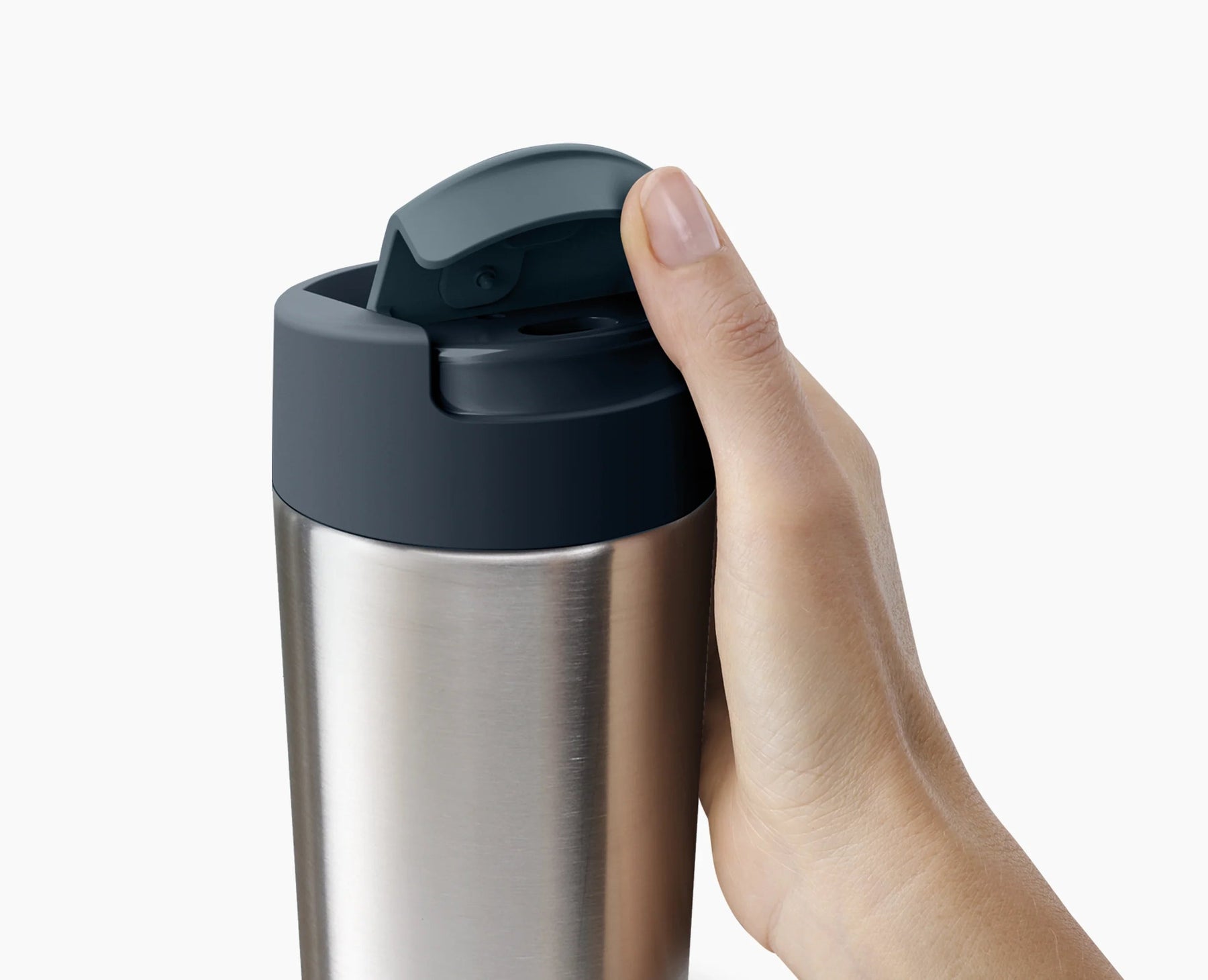 Sipp™ Steel Travel Mug Large with Hygienic Lid 454ml - 81133 - Image 3