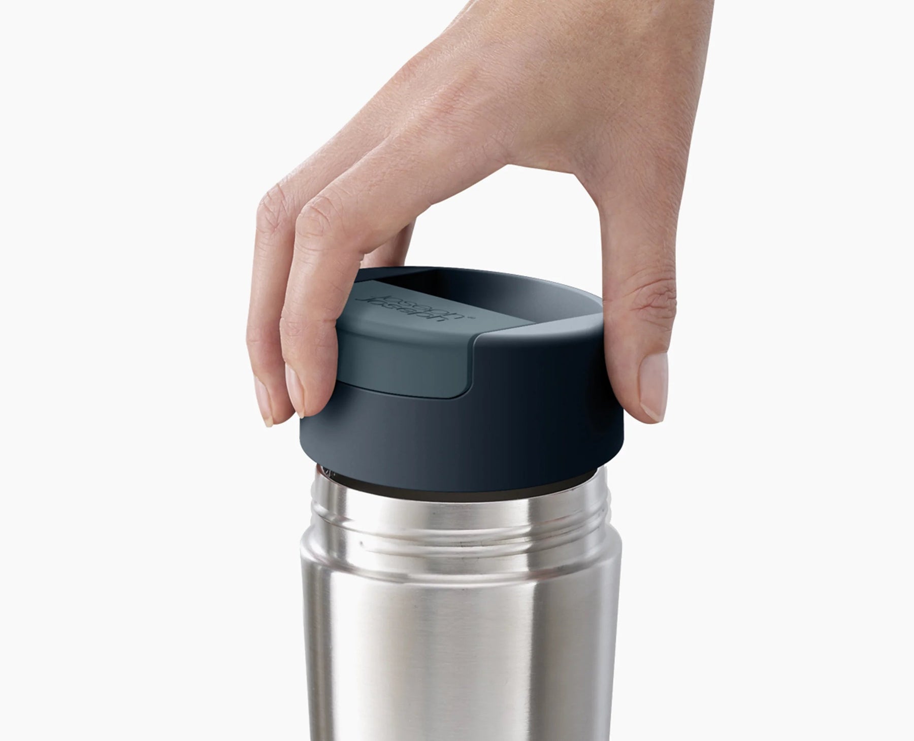Sipp™ Steel Travel Mug Large with Hygienic Lid 454ml - 81133 - Image 4