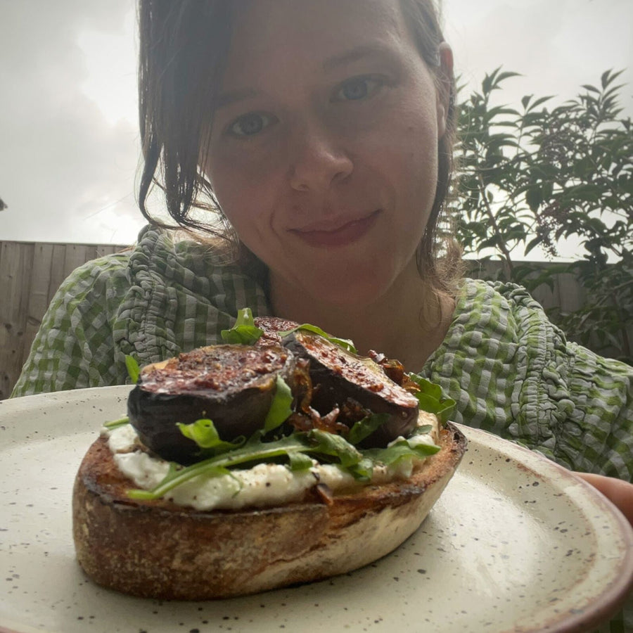 Karamellisierter Feigen- &amp; Ziegenkäse-Toast