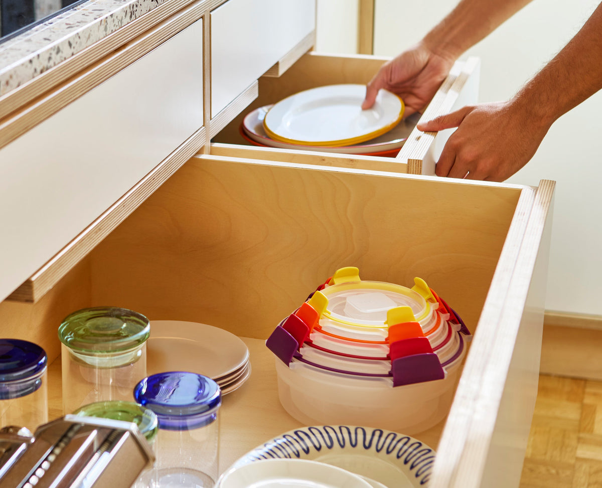 4-er Set Runde Frischhaltedosen Nest Lock