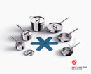 Space Steel Edelstahl 6-er Kochgeschirr-Set mit Klappgriff