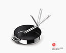 Space Steel Edelstahl Bratpfanne 28cm mit Klappgriff Antihaft