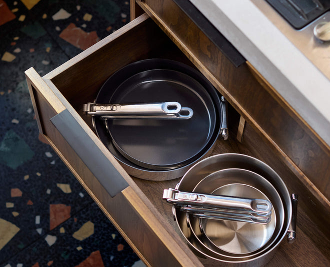 Space Steel Folding Handle Non-Stick 24cm Frying Pan