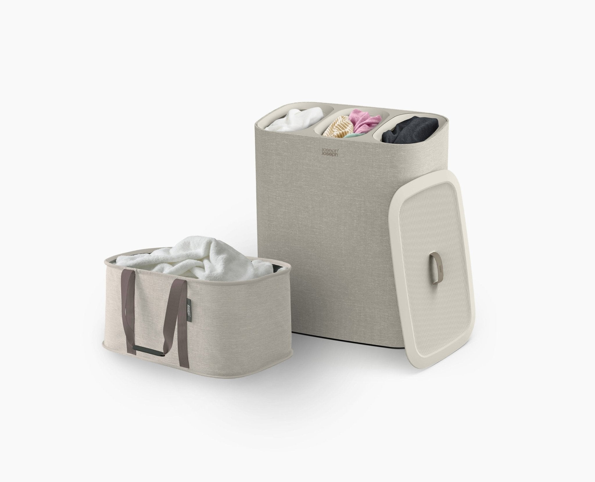 2-teiliges Wäschekorb-Set Tota Trio 90L &amp; Hold-All™ 35L Ecru