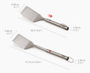 GrillOut 2-Piece Stainless-Steel BBQ Turner &amp; Tongs Set