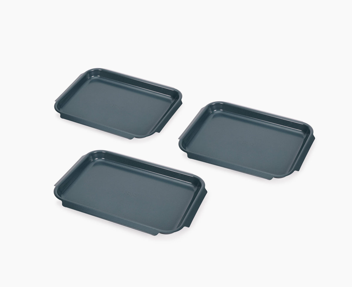 Nest™ Bake Groß – 3-teiliges Backblech-Set mit Antihaftbeschichtug in Blau