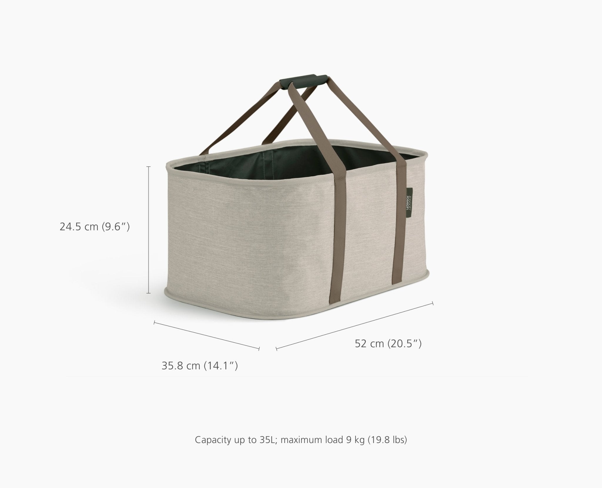 Hold-All™ Ecru Collapsible 35L Laundry Basket