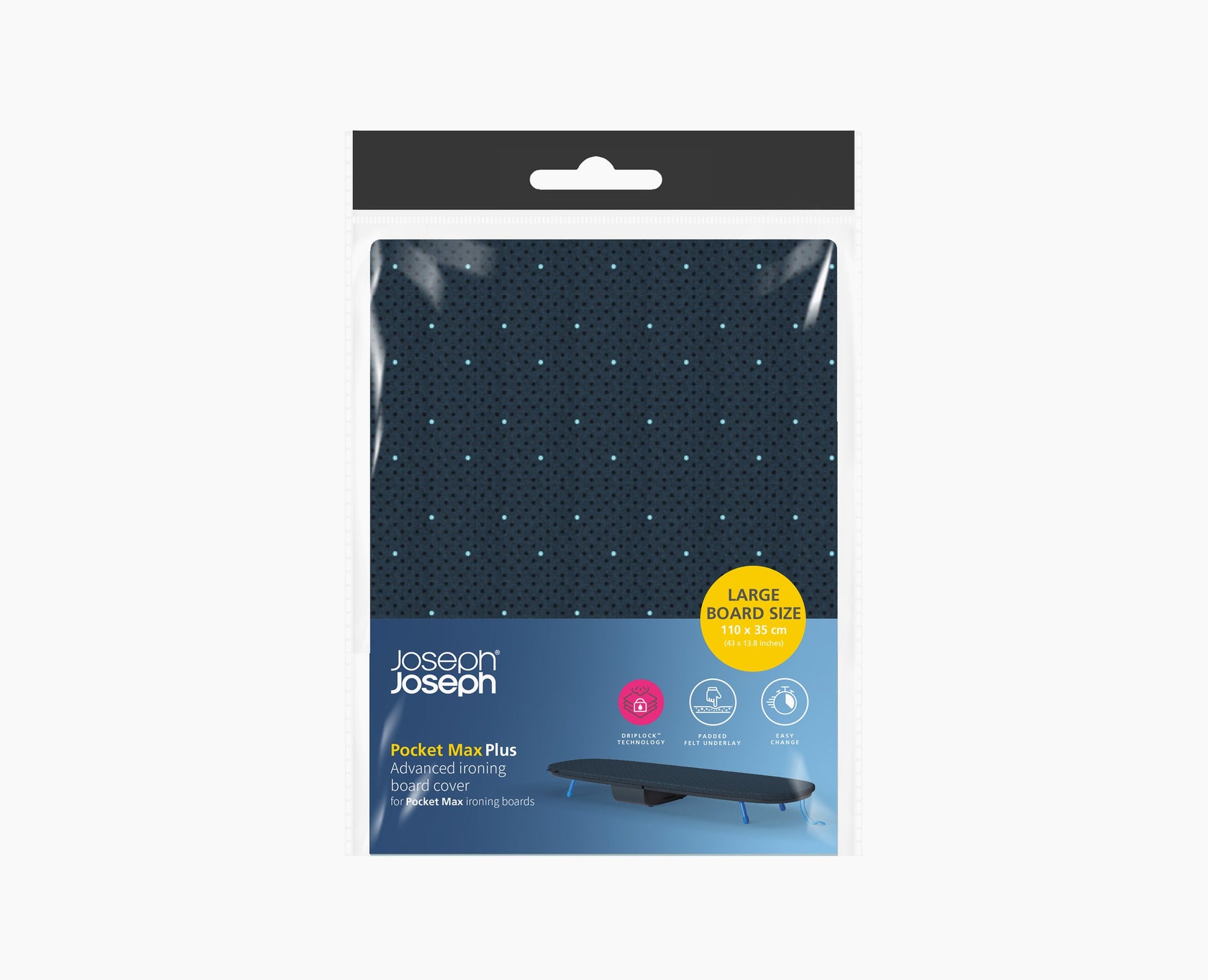 Pocket Max 110cm Blauer Bügelbrettbezug
