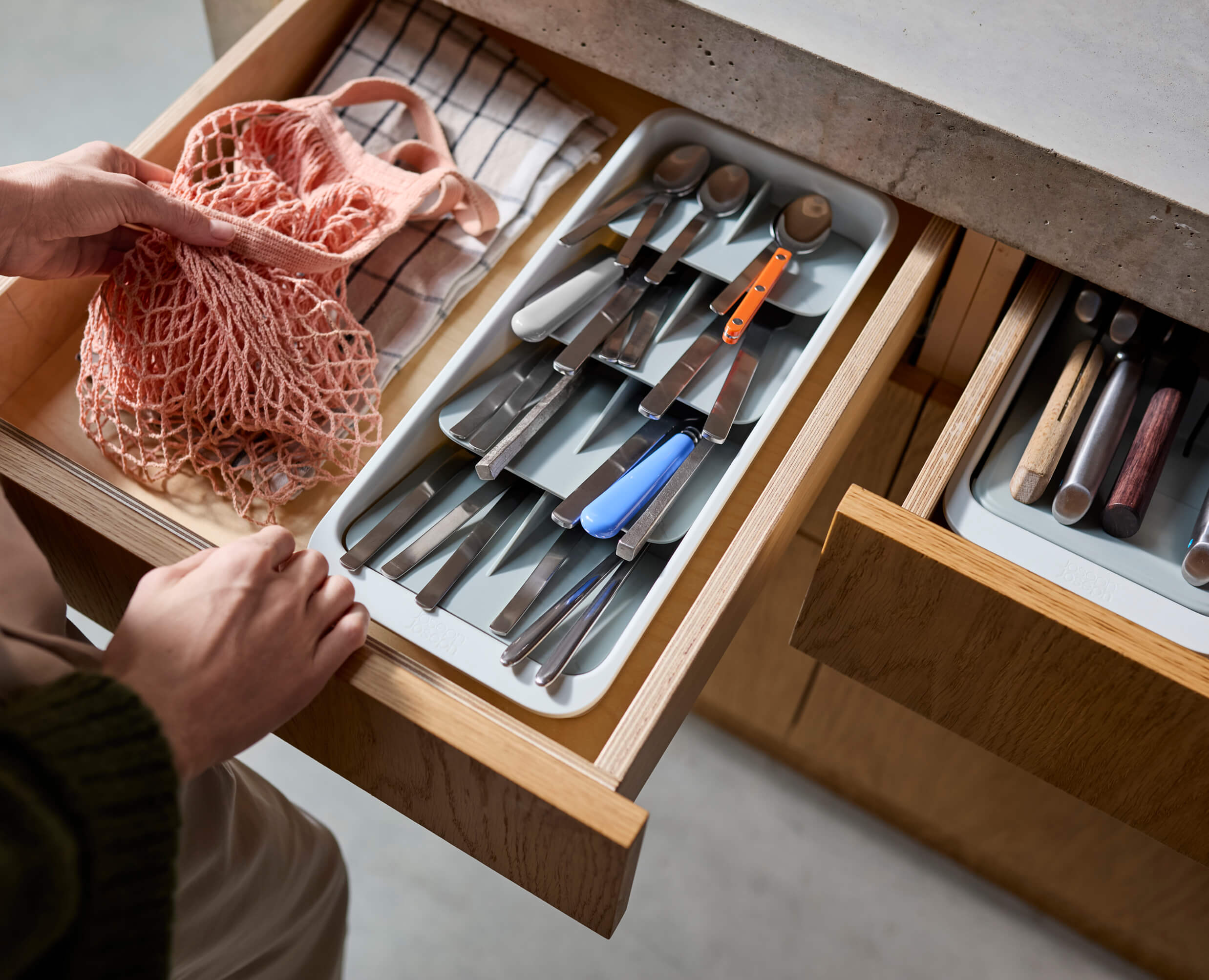 DrawerStore™ Großer Besteckkasten aus recyceltem Plastik