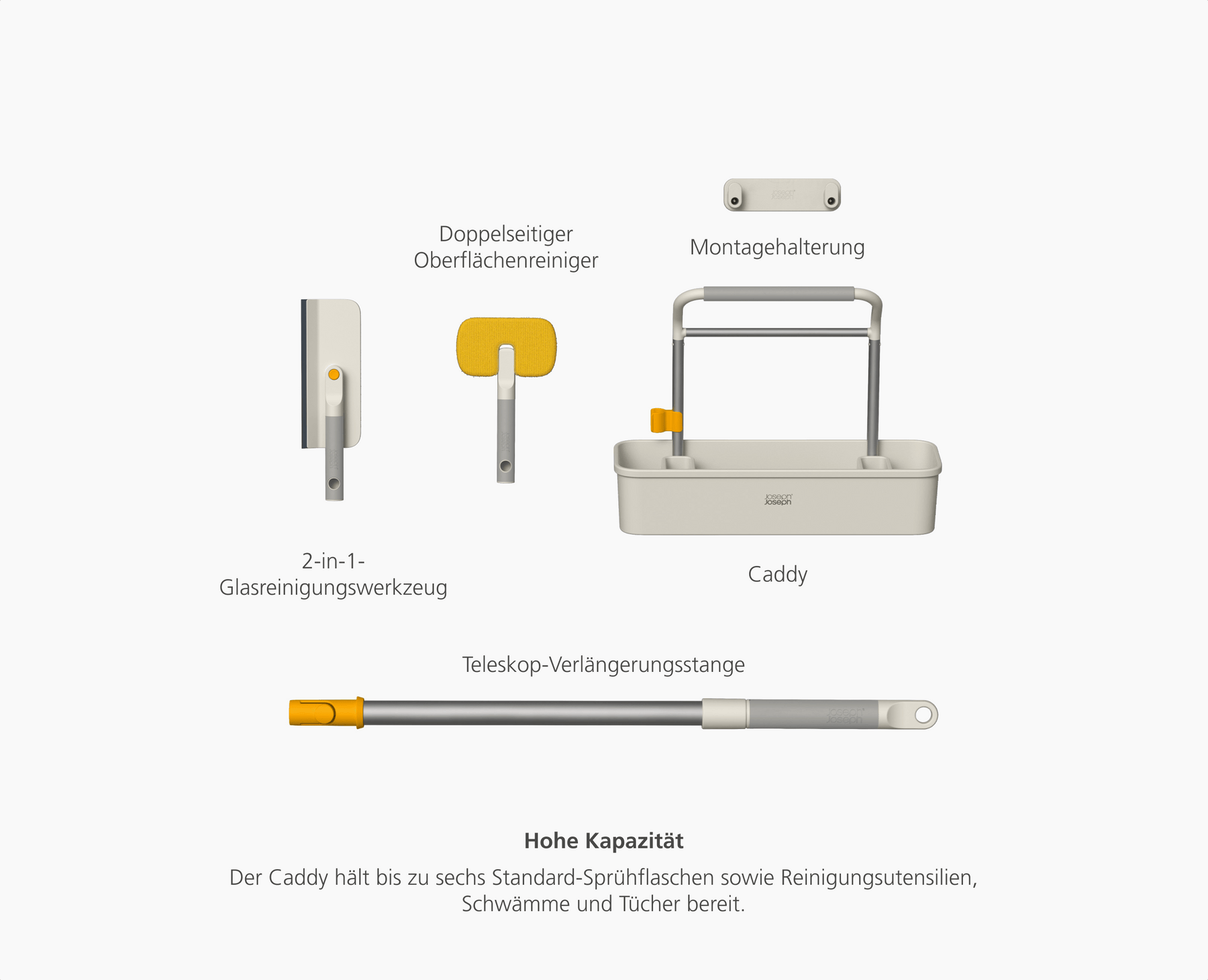 CleanTech™ Werkzeugset mit Caddy-Organizer
