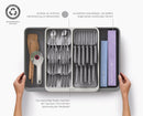 DrawerStore™ Expanding Tiered Cutlery, Utensil, Gadget &amp; Knife Organiser