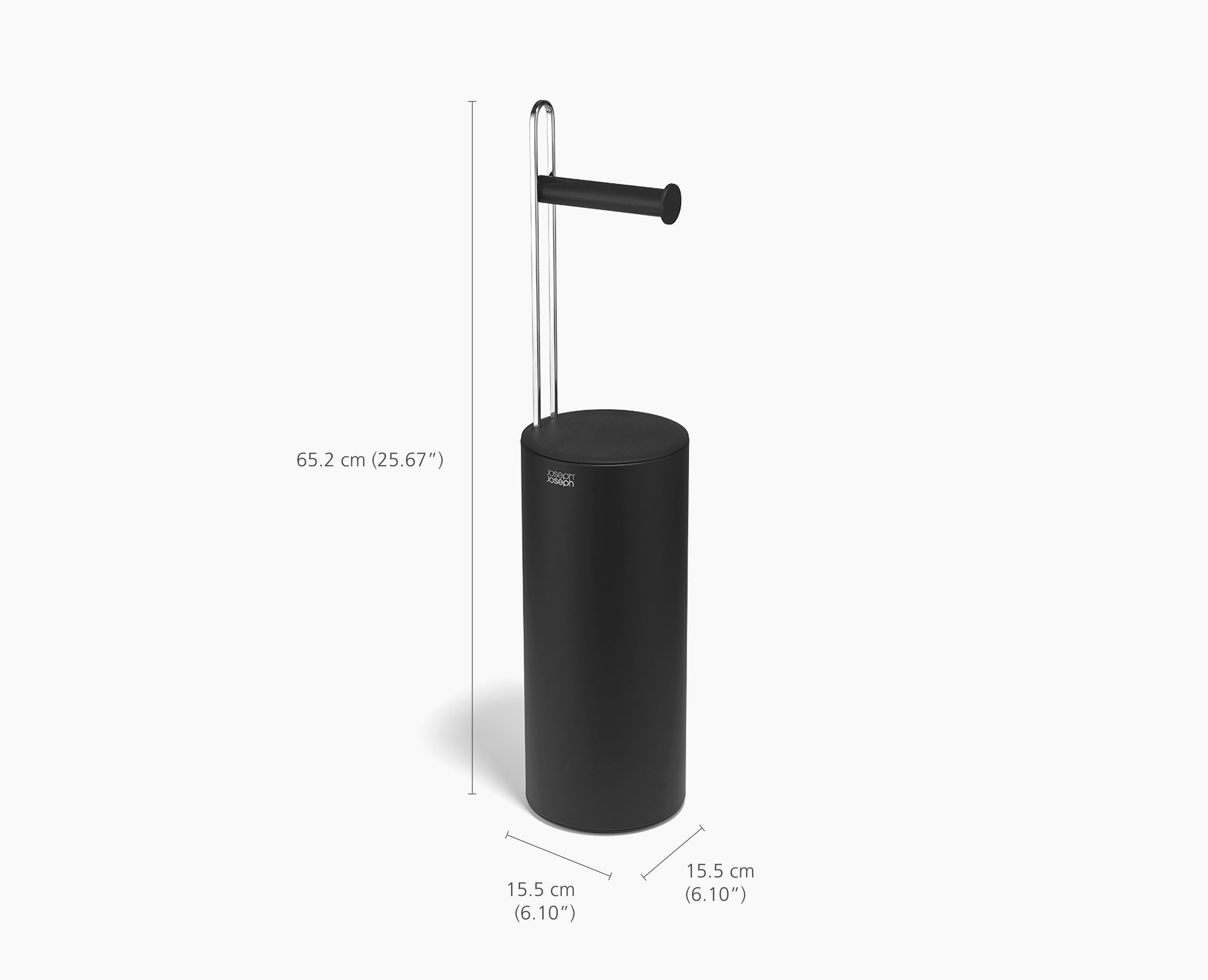 EasyStore™ Matt Black Concealed Toilet Roll Holder