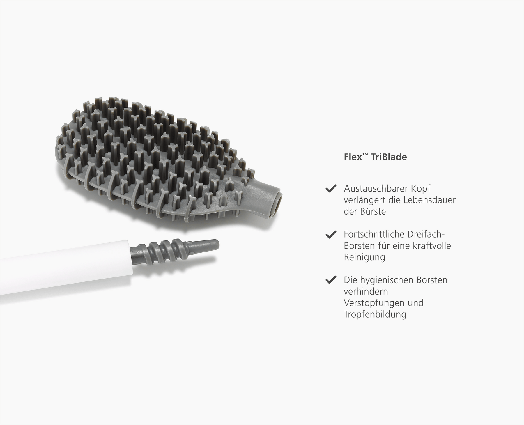 Flex™ TriBlade 2er-Pack Weiße WC-Bürsten
