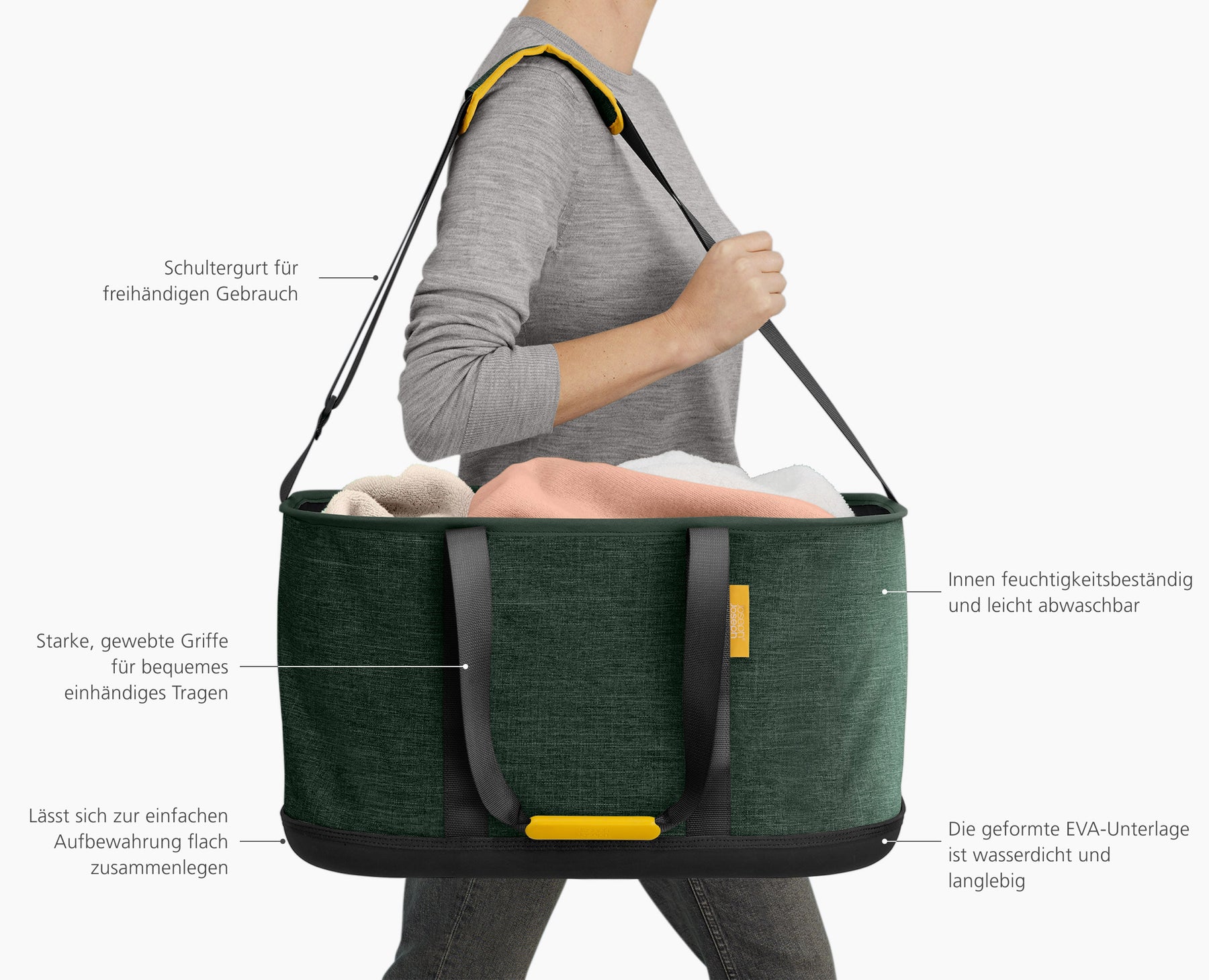 Hold-All™ Outdoor Green Collapsible 45L Laundry Basket