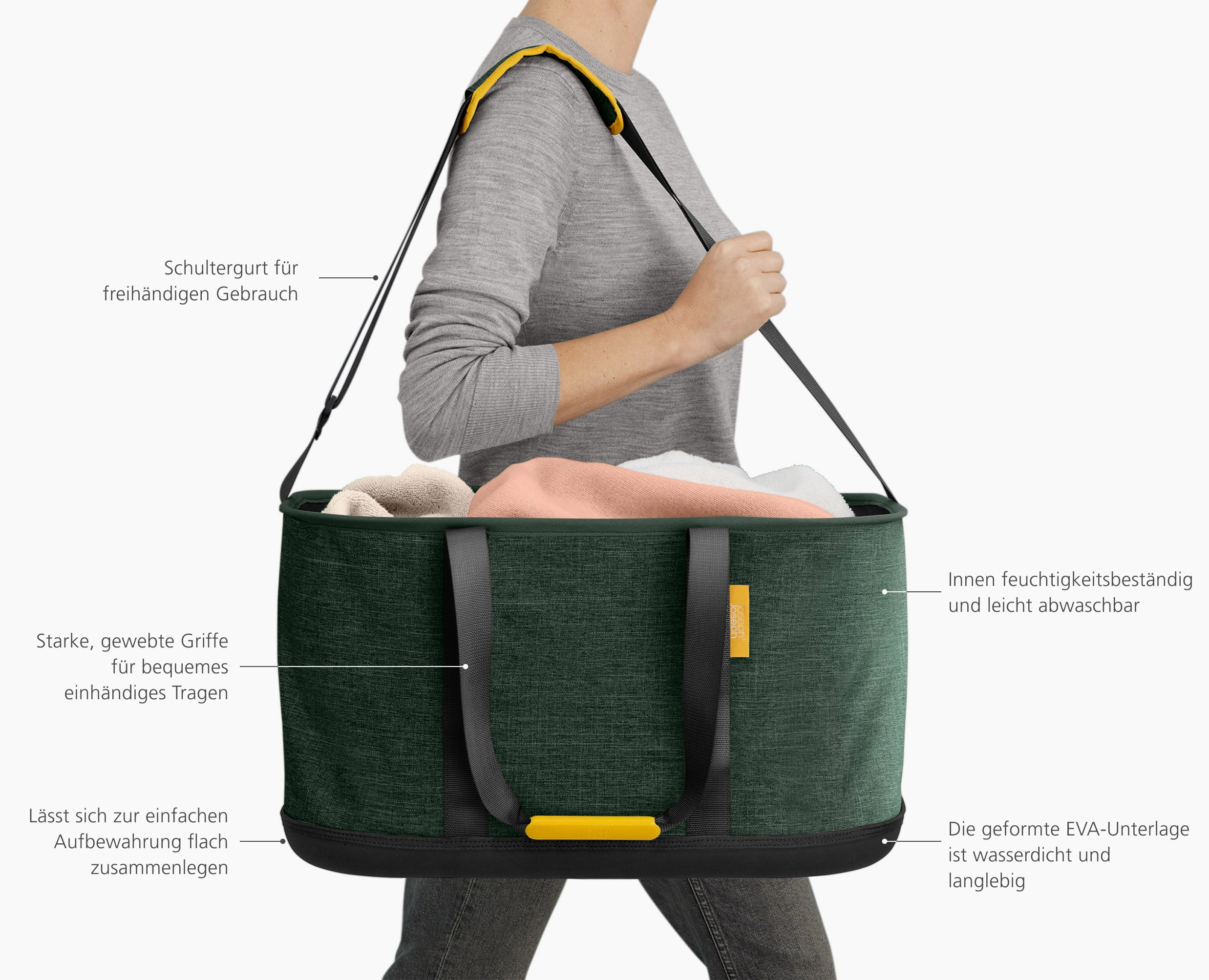 Hold-All™ Outdoor Green Collapsible 45L Laundry Basket