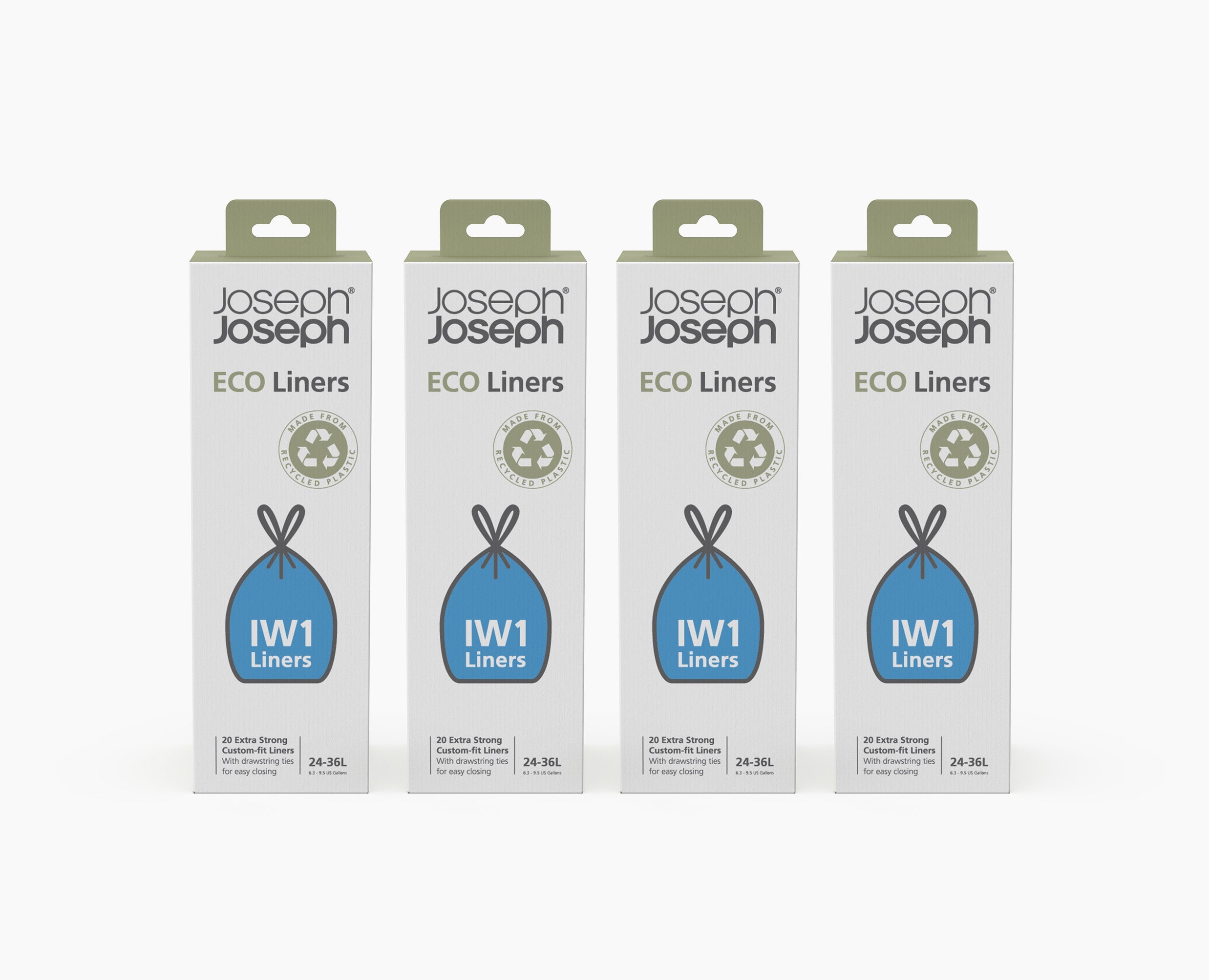 IW1 24-36L Grey Recycled Bin Liners - 4 pack - Image 1