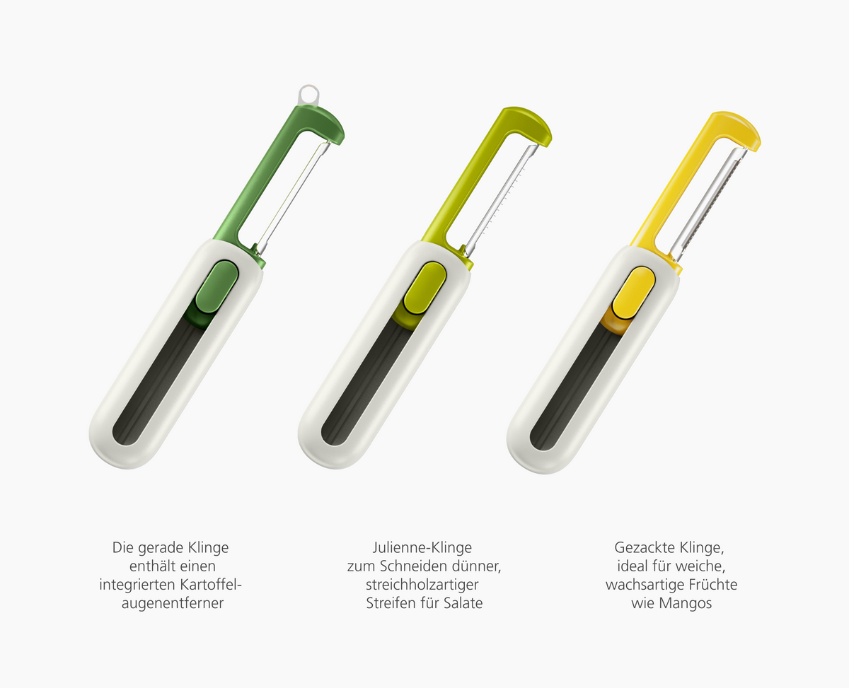 SlideStore™ 3-teiliges Schäler-Set mit einziehbaren Klingen