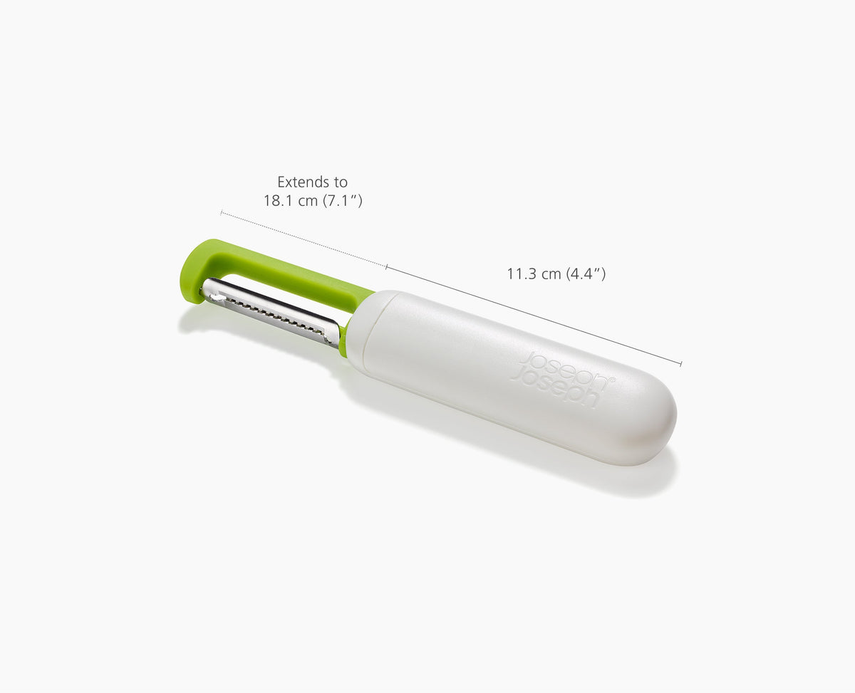SlideStore™ Steingrüner Julienne-Schäler mit einziehbarer Klinge