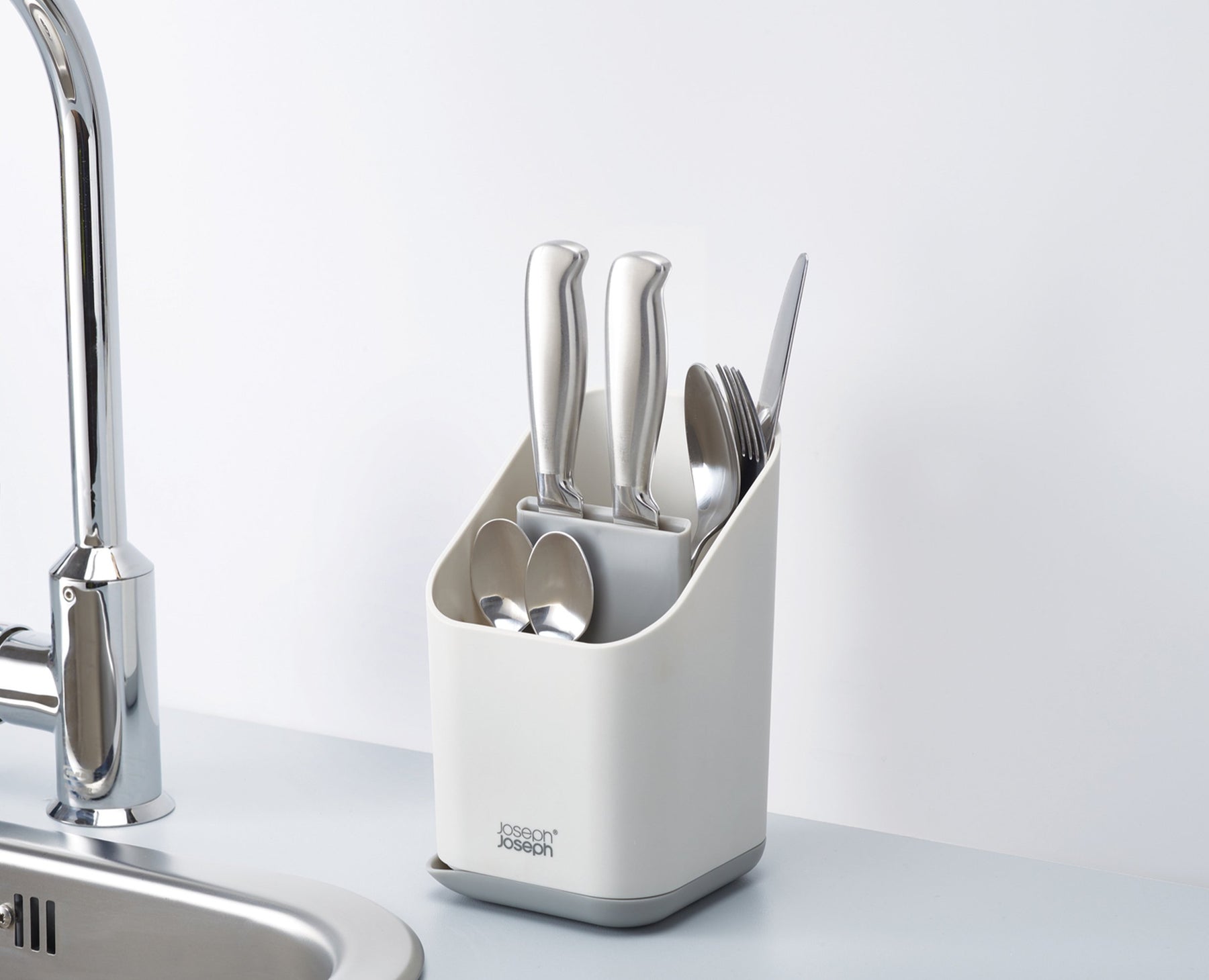 Duo Cutlery Drainer with cutlery
